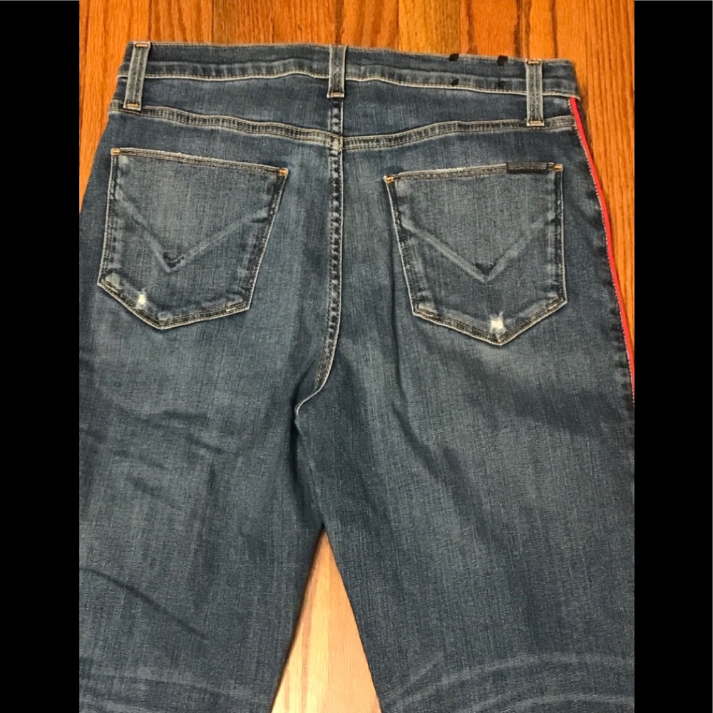 Hudson Zoey High Rise Red Tuxedo stripes Jeans 27 - Picture 11 of 16